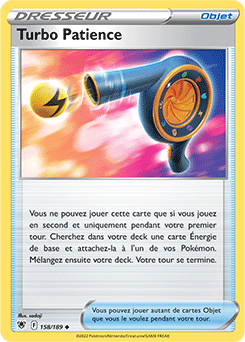 Carte Pokémon Turbo Patience 158/189 de la série Astres Radieux en vente au meilleur prix