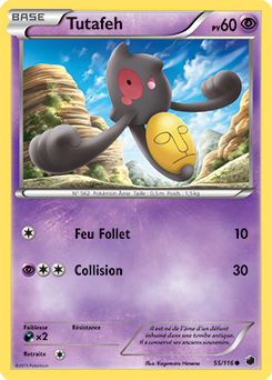 Carte Pokémon Tutafeh 55/116 de la série Glaciation Plasma en vente au meilleur prix