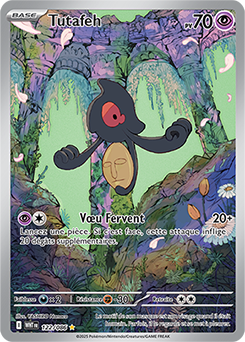 Carte Pokémon Illustration rare Tutafeh 122/86 de la série Flamme Blanche