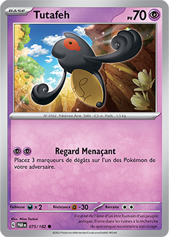 Carte Pokémon Communes Tutafeh 75/182 de la série Faille Paradoxe