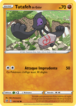 Carte Pokémon Tutafeh de Galar 101/192 de la série Clash des Rebelles en vente au meilleur prix