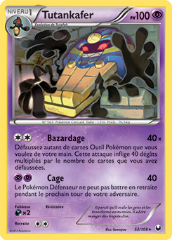 Carte Pokémon Tutankafer 52/108 de la série Explorateurs Obscurs en vente au meilleur prix