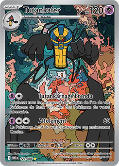 Carte Pokémon Illustration rare Tutankafer 123/86 de la série Flamme Blanche