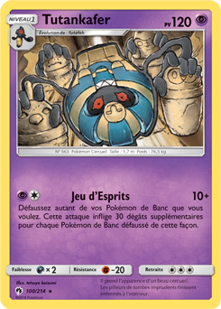 Carte Pokémon Tutankafer 100/214 de la série Tonnerre Perdu en vente au meilleur prix