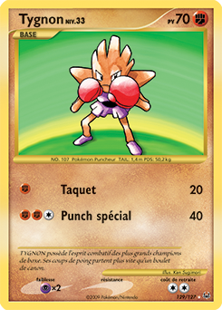 Carte Pokémon Tygnon 129/127 de la série Platine en vente au meilleur prix