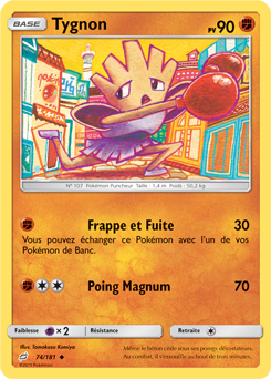 Carte Pokémon Tygnon 74/181 de la série Duo de Choc en vente au meilleur prix