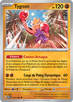 Carte Pokémon Tygnon 107/165 de la série 151 en vente au meilleur prix