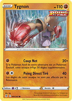 Carte Pokémon Tygnon 81/203 de la série Évolution Céleste en vente au meilleur prix