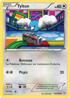 Carte Pokémon Peu commune Tylton 104/124 de la série Dragons Éxaltés