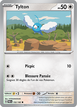 Carte Pokémon Communes Tylton 152/182 de la série Faille Paradoxe