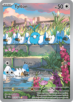 Carte Pokémon Illustration rare Tylton 213/182 de la série Faille Paradoxe