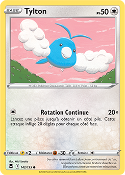 Carte Pokémon Communes Tylton 142/195 de la série Tempête Argentée