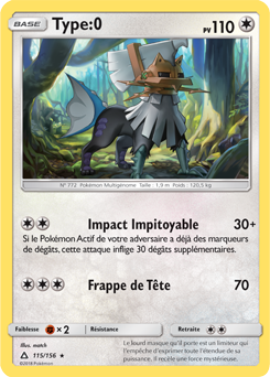 Carte Pokémon Type:0 115/156 de la série Ultra Prisme en vente au meilleur prix