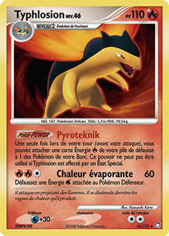 Carte Pokémon Typhlosion 16/123 de la série Trésors Mystérieux en vente au meilleur prix