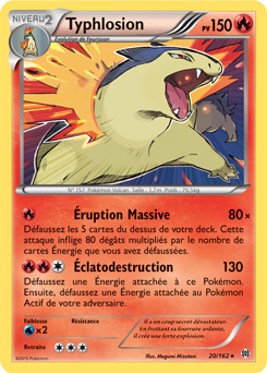 Carte Pokémon Typhlosion 20/162 de la série Impulsion Turbo en vente au meilleur prix