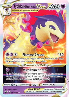 Carte Pokémon Typhlosion de Hisui VSTAR 054/189 de la série Astres Radieux en vente au meilleur prix