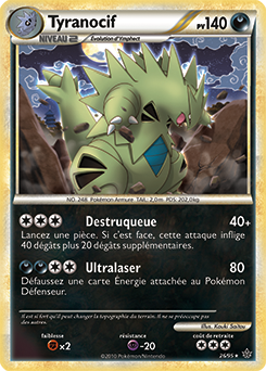 Carte Pokémon Rare Tyranocif 26/95 de la série Déchaînement