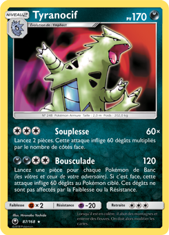 Carte Pokémon Tyranocif 87/168 de la série Tempête Céleste en vente au meilleur prix
