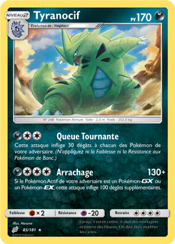 Carte Pokémon Tyranocif 85/181 de la série Duo de Choc en vente au meilleur prix