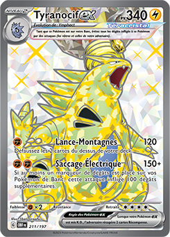 Carte Pokémon Tyranocif ex 211/197 de la série Flammes Obsidiennes en vente au meilleur prix