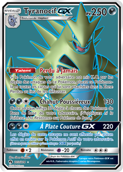 Carte Pokémon Tyranocif GX 203/214 de la série Tonnerre Perdu en vente au meilleur prix