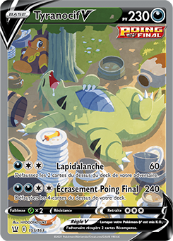Carte Pokémon Tyranocif V 155/163 de la série Styles de Combat en vente au meilleur prix