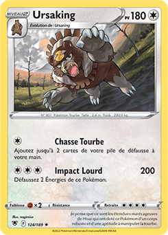 Carte Pokémon Rare Ursaking 124/189 de la série Astres Radieux