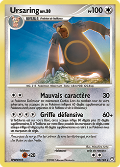 Carte Pokémon Ursaring 38/123 de la série Trésors Mystérieux en vente au meilleur prix