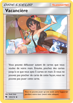 Carte Pokémon Vacancière 189/214 de la série Tonnerre Perdu en vente au meilleur prix