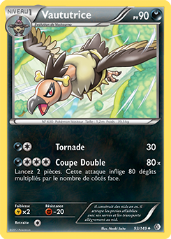 Carte Pokémon Peu commune Vaututrice 93/149 de la série Frantières Franchies