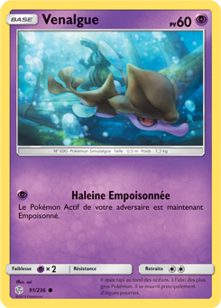 Carte Pokémon Venalgue 91/236 de la série Éclipse Cosmique en vente au meilleur prix