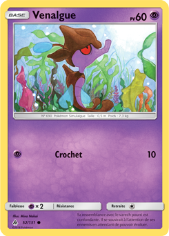 Carte Pokémon Venalgue 52/131 de la série Lumière Interdite en vente au meilleur prix