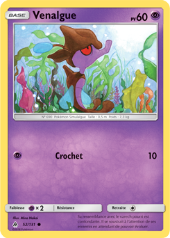 Carte Pokémon Commune Venalgue 52/131 de la série Lumière Interdite