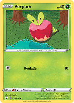 Carte Pokémon Communes Verpom 17/203 de la série Évolution Céleste
