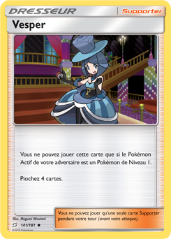 Carte Pokémon Peu commune Vesper 141/181 de la série Duo de Choc