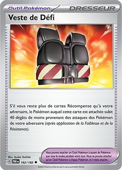 Carte Pokémon Peu commune Veste de Défi 162/182 de la série Faille Paradoxe