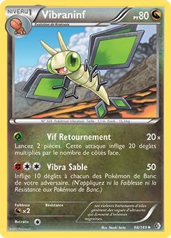 Carte Pokémon Vibraninf 98/149 de la série Frantières Franchies en vente au meilleur prix