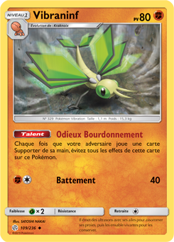 Carte Pokémon Vibraninf 109/236 de la série Éclipse Cosmique en vente au meilleur prix