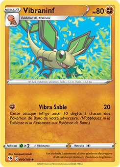 Carte Pokémon Vibraninf 90/189 de la série Ténèbres Embrasées en vente au meilleur prix