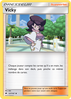 Carte Pokémon Peu commune Vicky 127/147 de la série Ombres Ardentes