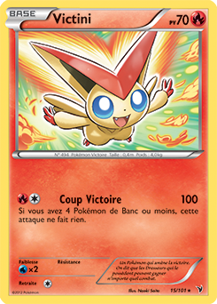 Carte Pokémon Victini 15/101 de la série Nobles Victoires en vente au meilleur prix