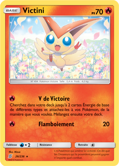 Carte Pokémon Victini 26/236 de la série Harmonie des Esprits en vente au meilleur prix