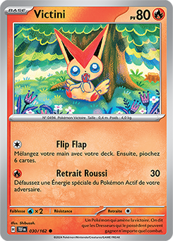 Carte Pokémon Victini 30/162 de la série Forces Temporelles en vente au meilleur prix