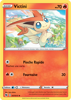 Carte Pokémon Victini 007/073 de la série La Voie du Maître en vente au meilleur prix