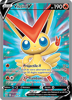 Carte Pokémon Victini V 144/163 de la série Styles de Combat en vente au meilleur prix