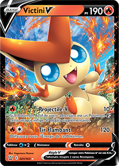 Carte Pokémon Victini V 21/163 de la série Styles de Combat en vente au meilleur prix