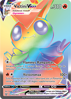 Carte Pokémon Victini VMAX 165/163 de la série Styles de Combat en vente au meilleur prix