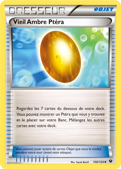 Carte Pokémon Vieil Ambre Ptéra 106/124 de la série Impact des Destins en vente au meilleur prix