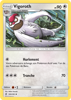 Carte Pokémon Vigoroth 169/236 de la série Harmonie des Esprits en vente au meilleur prix