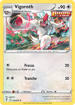Carte Pokémon Peu commune Vigoroth 130/203 de la série Évolution Céleste